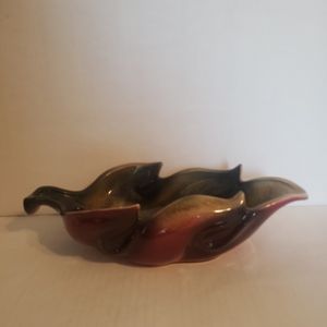Vintage Mid Century Ceramic Leaf Planter by Hull Pottery Usa # 78